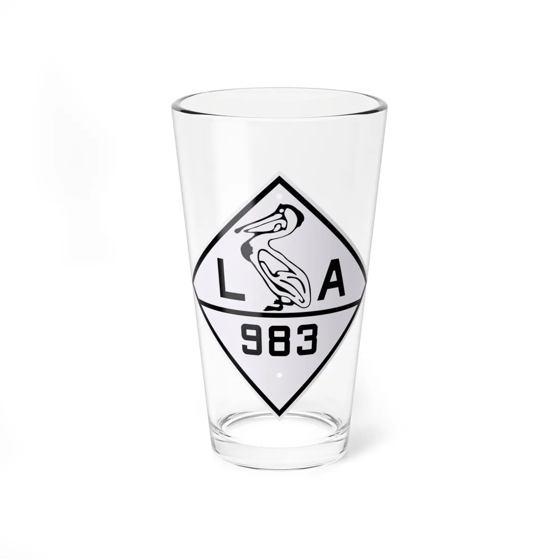 Louisiana 983 1924 (Louisiana) (Road Sign) Pint Glass 16oz 16oz - Go Mug Yourself