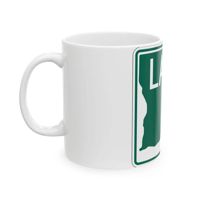 Louisiana blank (Louisiana) (Road Sign) White Coffee Mug - Go Mug Yourself