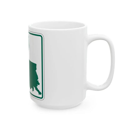 Louisiana blank (Louisiana) (Road Sign) White Coffee Mug - Go Mug Yourself