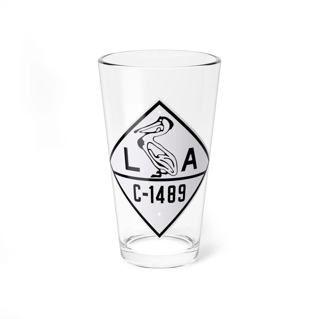 Louisiana C-1489 1924 (Louisiana) (Road Sign) Pint Glass 16oz 16oz - Go Mug Yourself