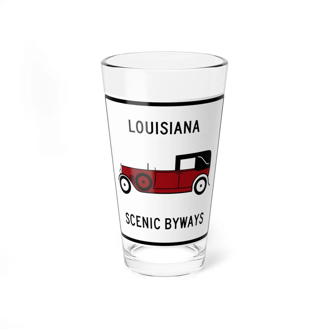 Louisiana-Scenic-Byways (Louisiana) (Road Sign) Pint Glass 16oz 16oz - Go Mug Yourself