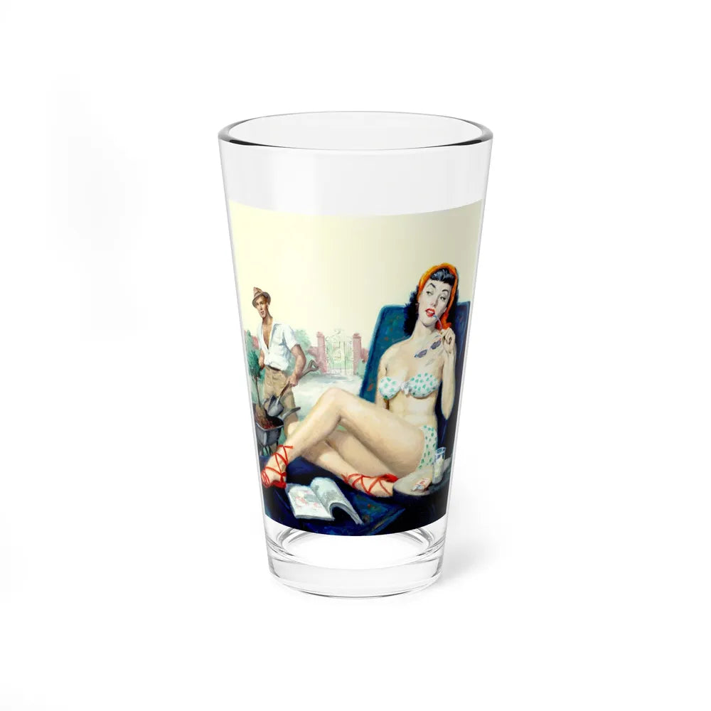 Lounging Around, paperback cover - Pint Glass 16oz-16oz-Go Mug Yourself