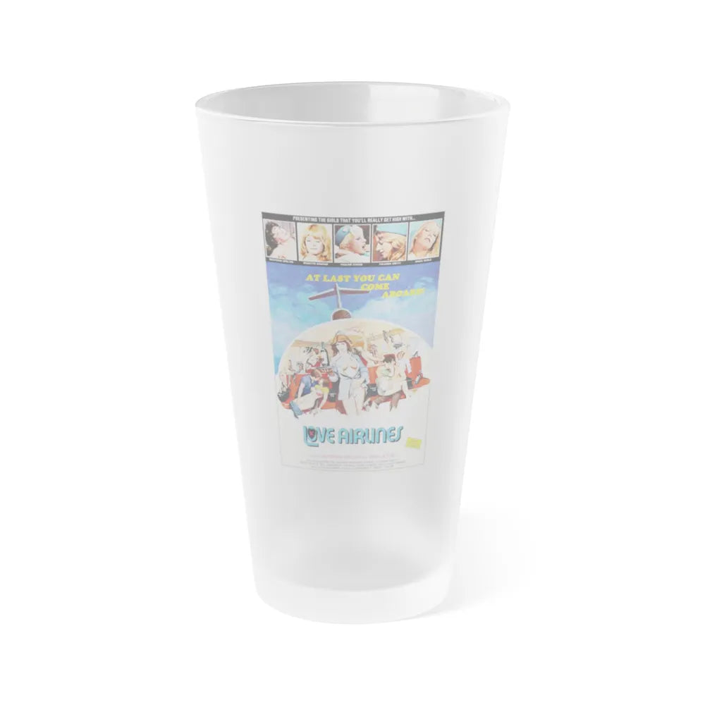 LOVE AIRLINES 1978 Movie Poster - Frosted Pint Glass 16oz-Go Mug Yourself