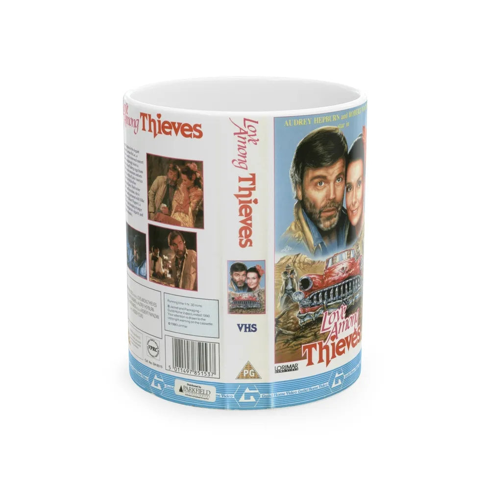 LOVE AMONG THIEVES (VHS COVER) - White Coffee Mug-11oz-Go Mug Yourself