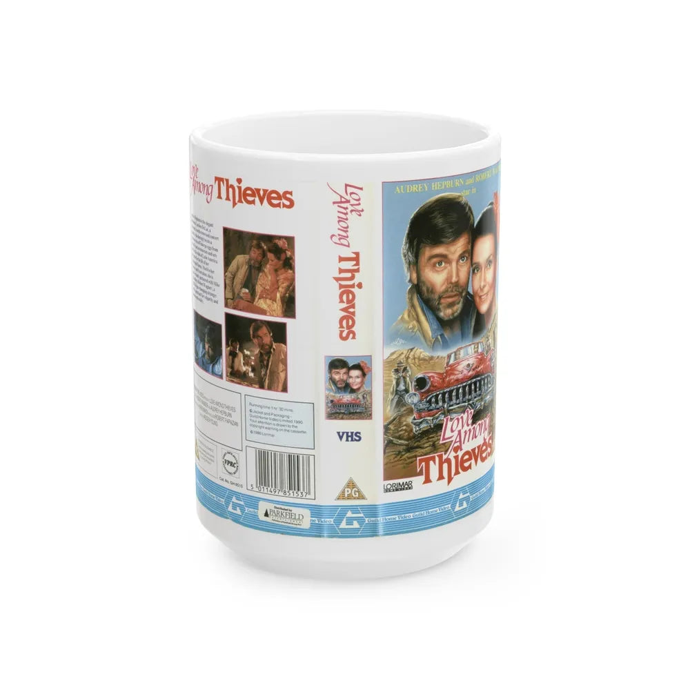 LOVE AMONG THIEVES (VHS COVER) - White Coffee Mug-15oz-Go Mug Yourself