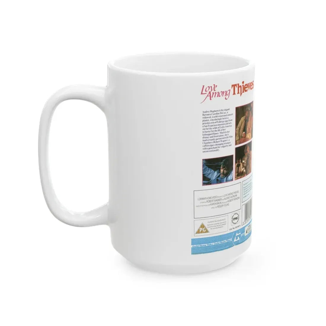 LOVE AMONG THIEVES (VHS COVER) - White Coffee Mug - Go Mug Yourself