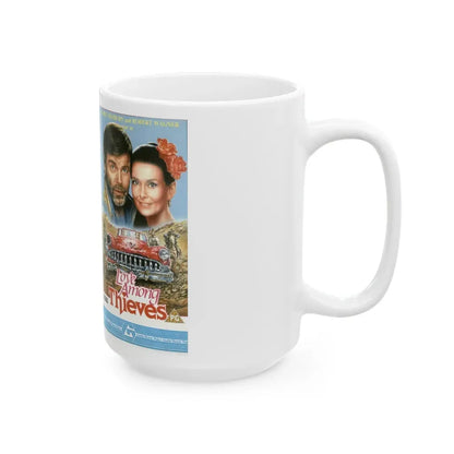 LOVE AMONG THIEVES (VHS COVER) - White Coffee Mug - Go Mug Yourself