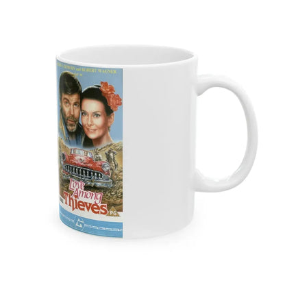 LOVE AMONG THIEVES (VHS COVER) - White Coffee Mug - Go Mug Yourself