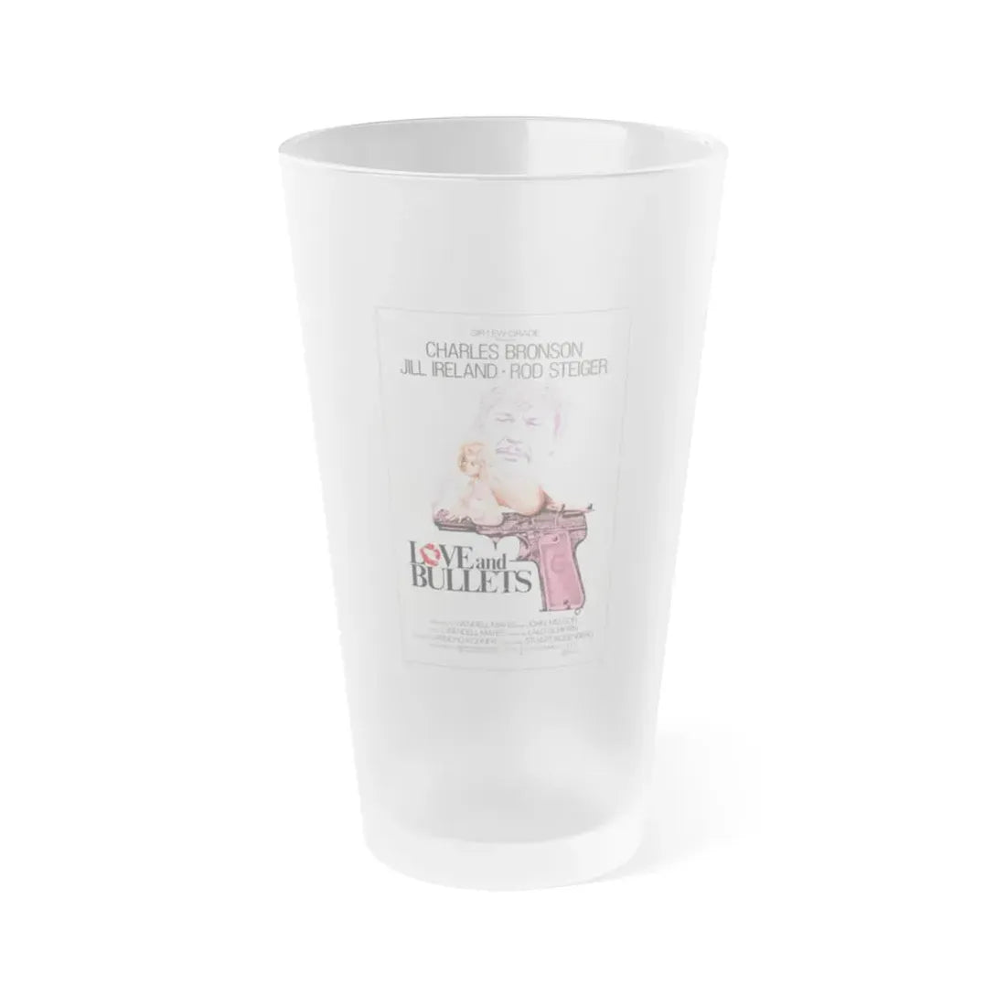 LOVE AND BULLETS 1979 Movie Poster - Frosted Pint Glass 16oz Default Title - Go Mug Yourself