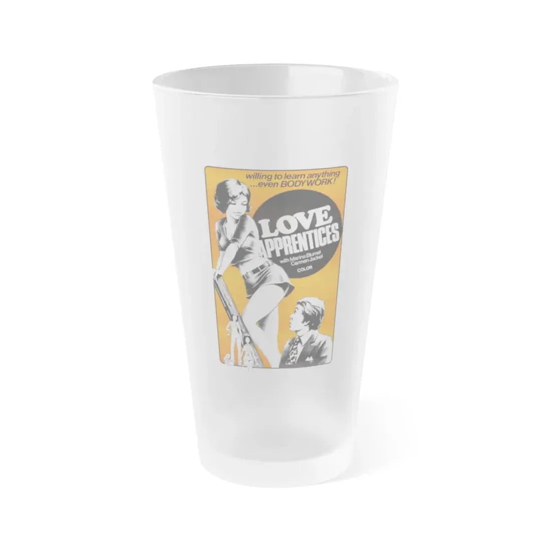 LOVE APPRENTICES 1972 Movie Poster - Frosted Pint Glass 16oz Default Title - Go Mug Yourself