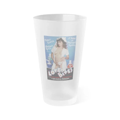 LOVE BITES 1985 Movie Poster - Frosted Pint Glass 16oz Default Title - Go Mug Yourself