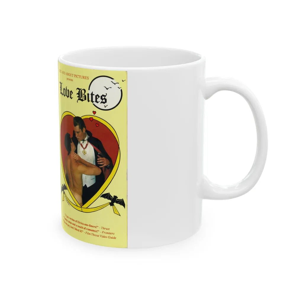 LOVE BITES OUT AND OUT PICTURES (VHS COVER) - White Coffee Mug-Go Mug Yourself