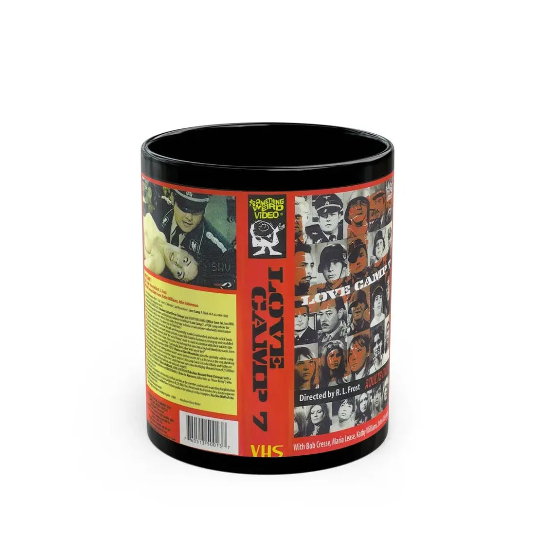 LOVE CAMP 7 SOMETHING WEIRD VIDEO (VHS COVER) - Black Coffee Mug 11oz - Go Mug Yourself