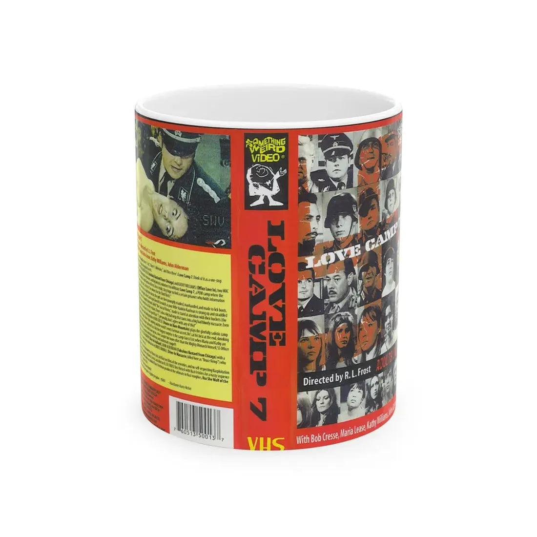 LOVE CAMP 7 SOMETHING WEIRD VIDEO (VHS COVER) - White Coffee Mug 11oz - Go Mug Yourself