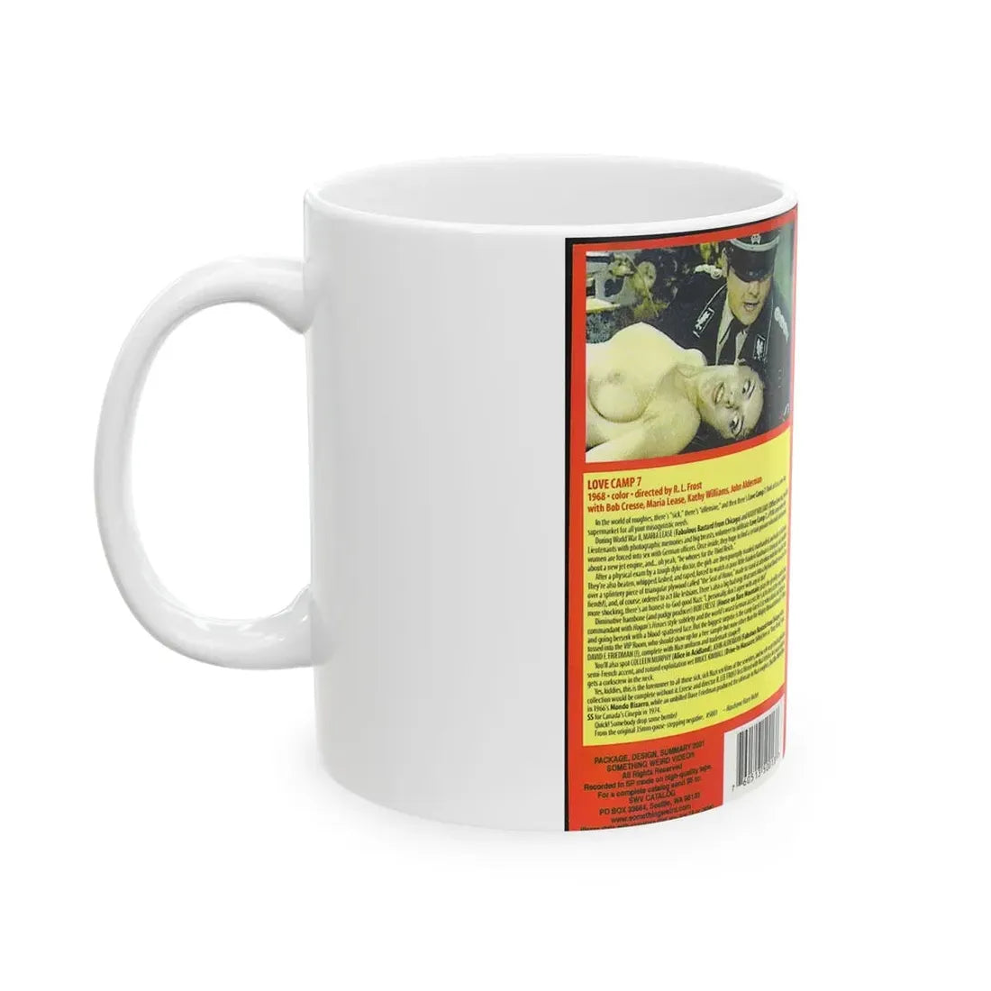 LOVE CAMP 7 SOMETHING WEIRD VIDEO (VHS COVER) - White Coffee Mug - Go Mug Yourself