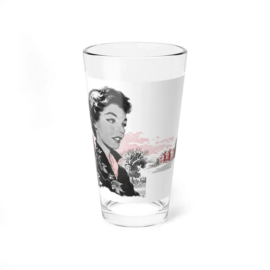 Love Forbidden by Barbara Cartland (1), Woman's Illustrated magazine, 1956 - Pint Glass 16oz 16oz - Go Mug Yourself