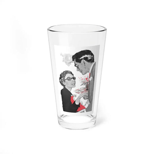 Love Forbidden by Barbara Cartland (2), Woman's Illustrated magazine, 1956 - Pint Glass 16oz 16oz - Go Mug Yourself