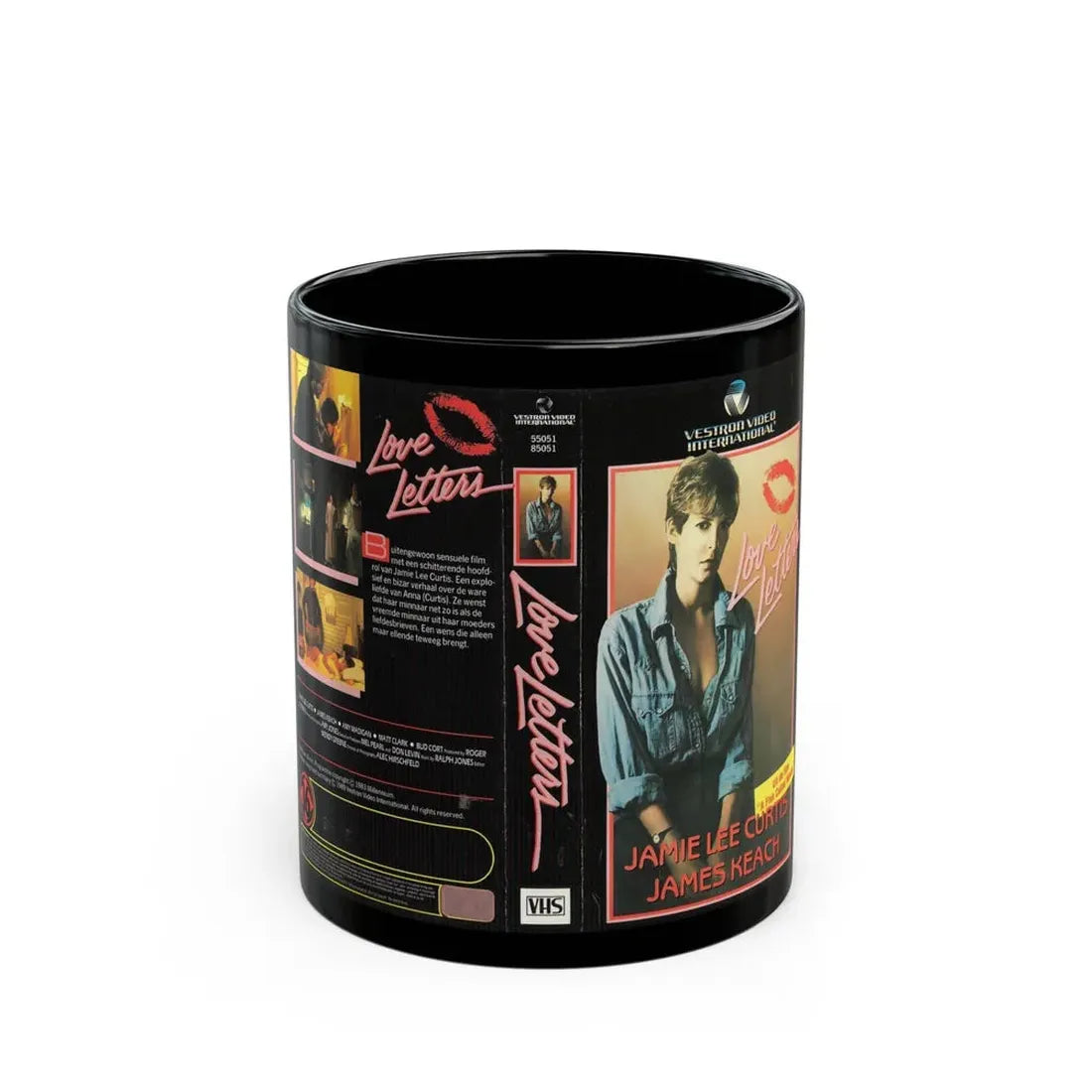 LOVE LETTERS JAMIE LEE CURTIS (VHS COVER) - Black Coffee Mug 11oz - Go Mug Yourself