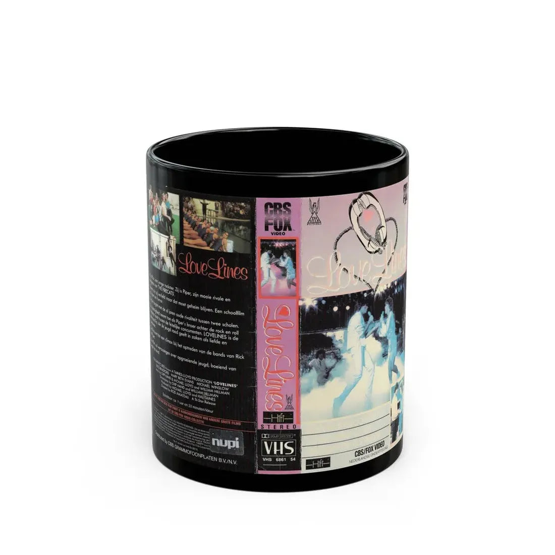 LOVE LINES (VHS COVER) - Black Coffee Mug 11oz - Go Mug Yourself
