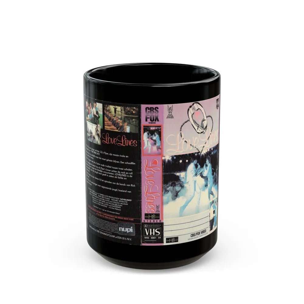 LOVE LINES (VHS COVER) - Black Coffee Mug-15oz-Go Mug Yourself