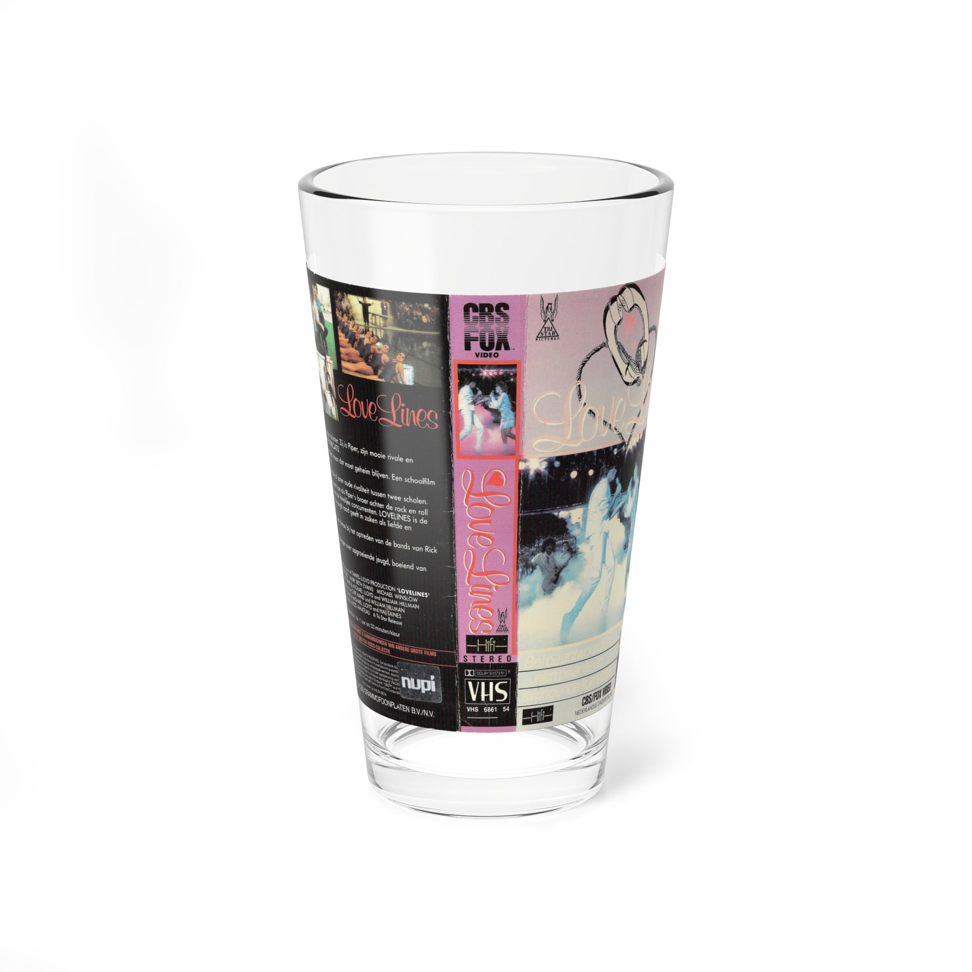 LOVE LINES (VHS COVER) Pint Glass 16oz-16oz-Go Mug Yourself