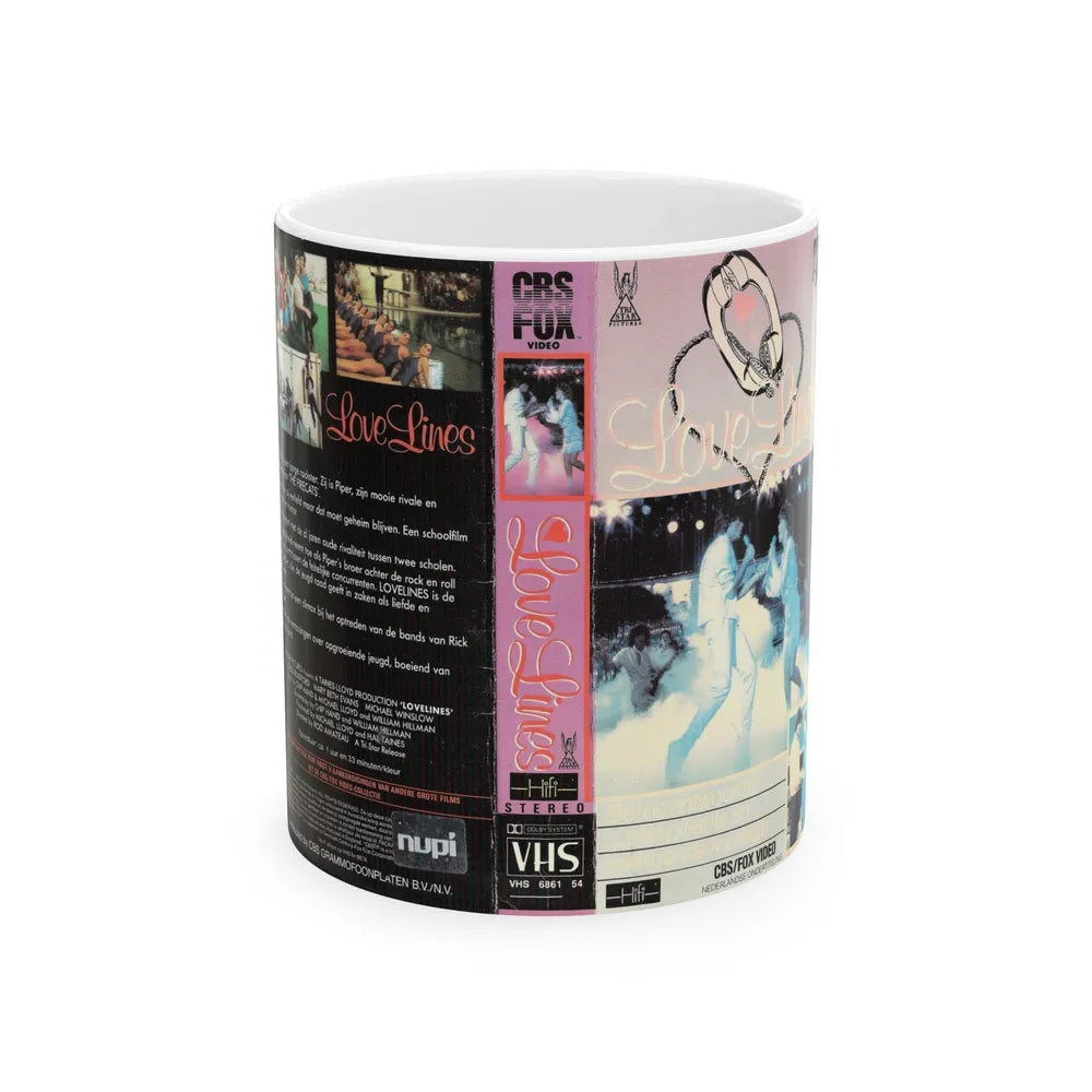 LOVE LINES (VHS COVER) - White Coffee Mug-11oz-Go Mug Yourself