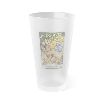LOVE SLAVES OF THE AMAZON 1957 Movie Poster - Frosted Pint Glass 16oz Default Title - Go Mug Yourself