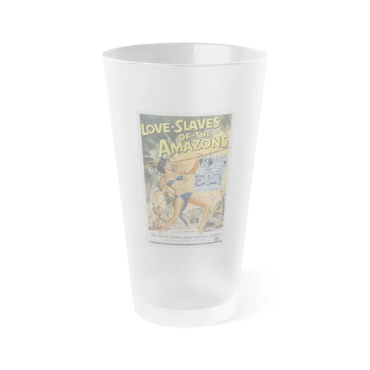 LOVE SLAVES OF THE AMAZON 1957 Movie Poster - Frosted Pint Glass 16oz-Go Mug Yourself