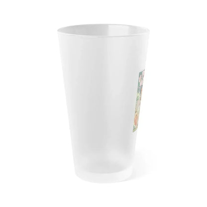 LOVE SLAVES OF THE AMAZON (BELGIAN) 1957 Movie Poster - Frosted Pint Glass 16oz - Go Mug Yourself