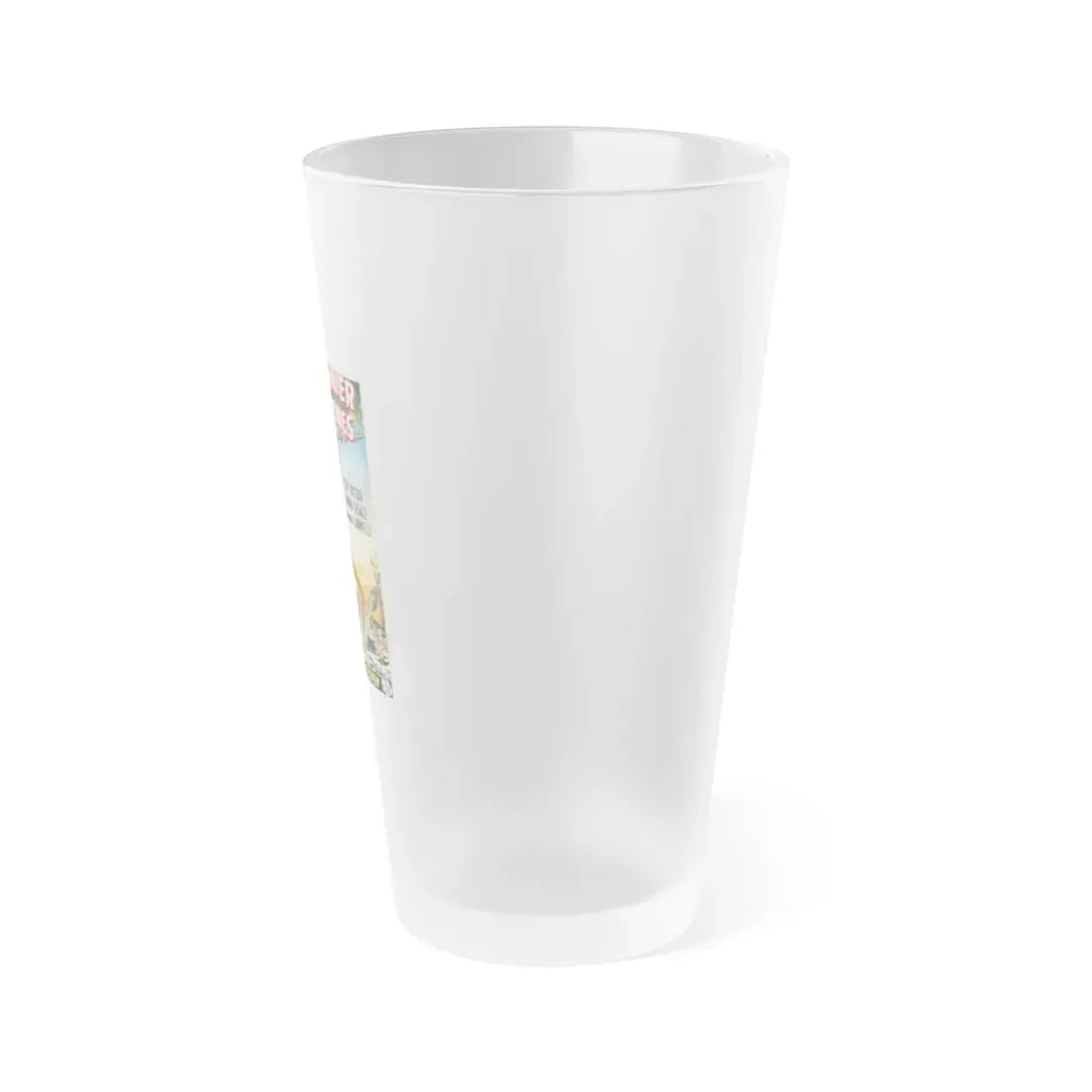 LOVE SLAVES OF THE AMAZON (BELGIAN) 1957 Movie Poster - Frosted Pint Glass 16oz - Go Mug Yourself