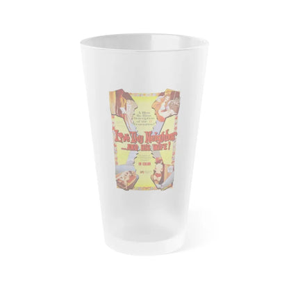 LOVE THY NEIGHBOR ... AND HIS WIFE 1970 Movie Poster - Frosted Pint Glass 16oz Default Title - Go Mug Yourself