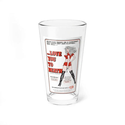 LOVE YOU TO DEATH 1977 Movie Poster - Pint Glass 16oz 16oz - Go Mug Yourself