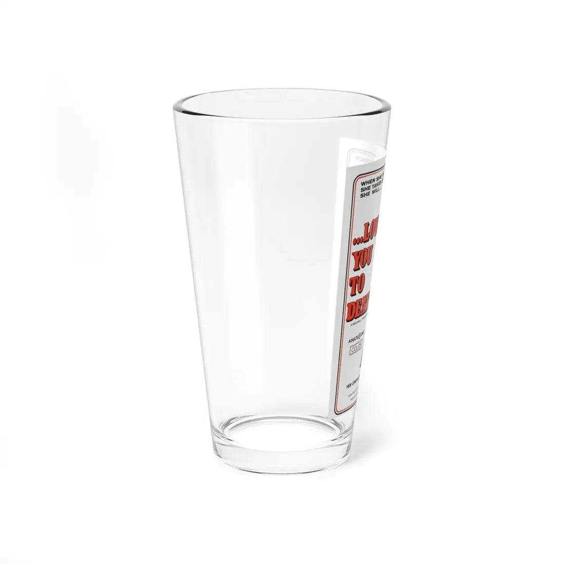LOVE YOU TO DEATH 1977 Movie Poster - Pint Glass 16oz - Go Mug Yourself