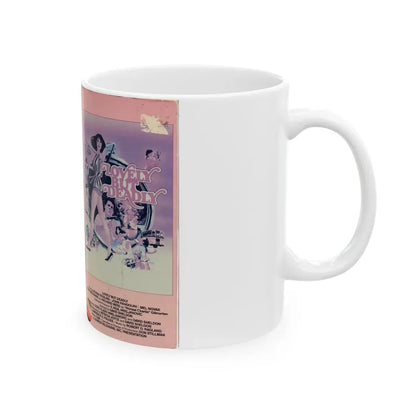 LOVELY BUT DEADLY ACTION (VHS COVER) - White Coffee Mug - Go Mug Yourself
