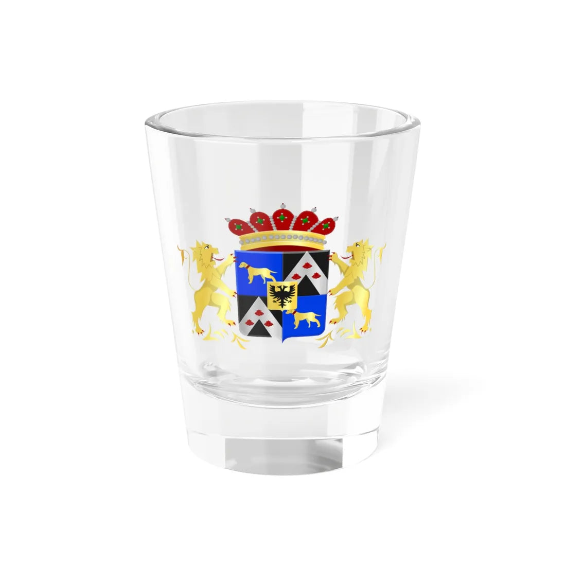 Lovendegem wapen (Belgium) (Coat of Arms) Shot Glass 1.5oz 1.5oz - Go Mug Yourself
