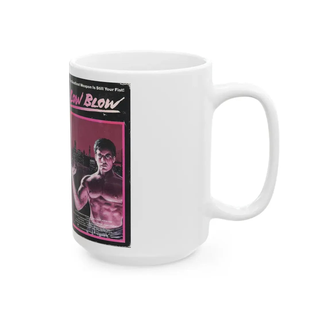 LOW BLOW (VHS COVER) - White Coffee Mug - Go Mug Yourself
