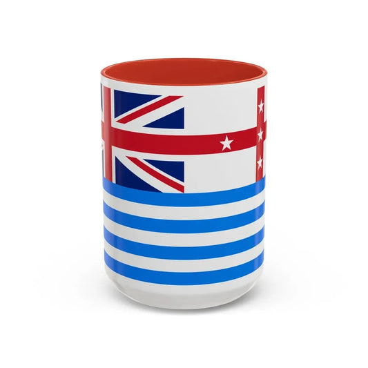 Lower Murray River Flag Australia - Accent Coffee Mug 15oz Red - Go Mug Yourself