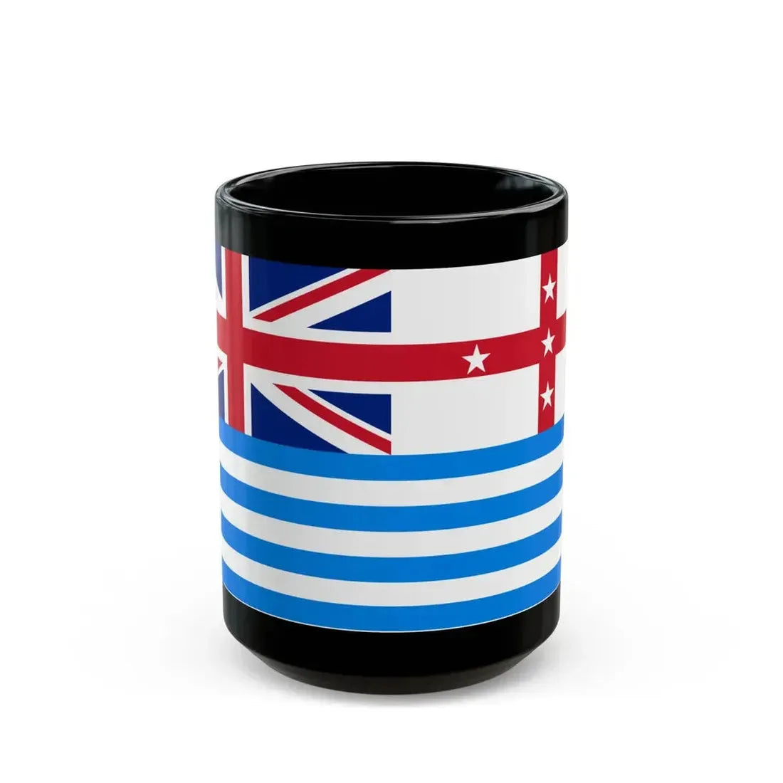 Lower Murray River Flag Australia - Black Coffee Mug 15oz - Go Mug Yourself