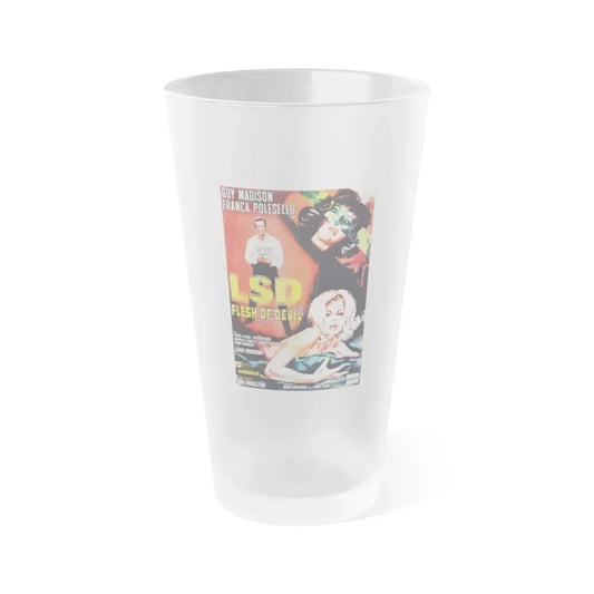LSD FLESH OF DEVIL 1967 Movie Poster - Frosted Pint Glass 16oz Default Title - Go Mug Yourself