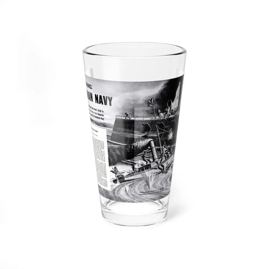 Lt Cushing - One-Man Navy, Man's Life, January 1959 - Pint Glass 16oz-16oz-Go Mug Yourself