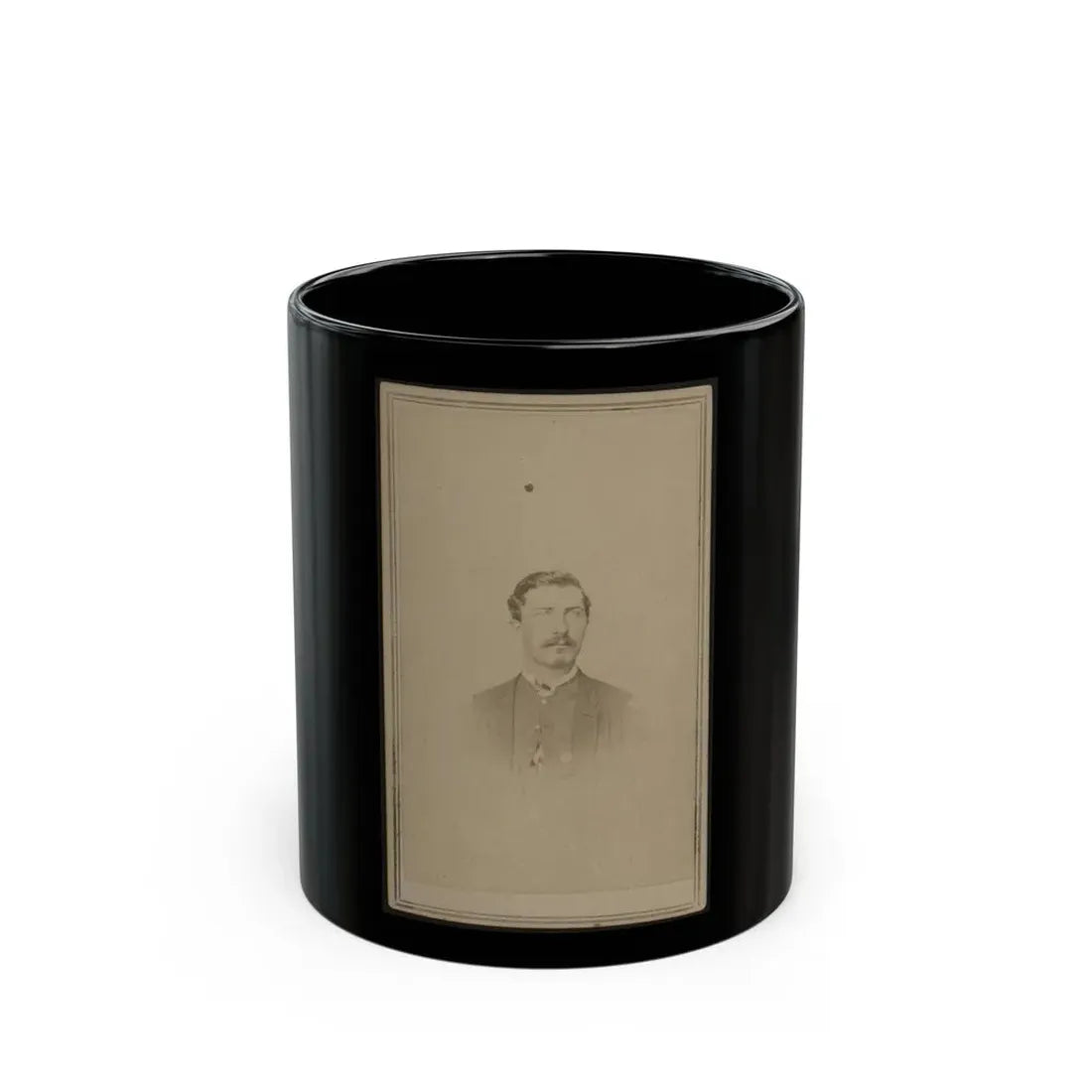 Lt. James Watkins Mullery, Head-And-Shoulders Portrait, Facing Slightly Right, Wearing Military Uniform (U.S. Civil War) Black Coffee Mug 11oz - Go Mug Yourself