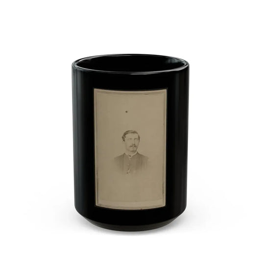 Lt. James Watkins Mullery, Head-And-Shoulders Portrait, Facing Slightly Right, Wearing Military Uniform (U.S. Civil War) Black Coffee Mug 15oz - Go Mug Yourself