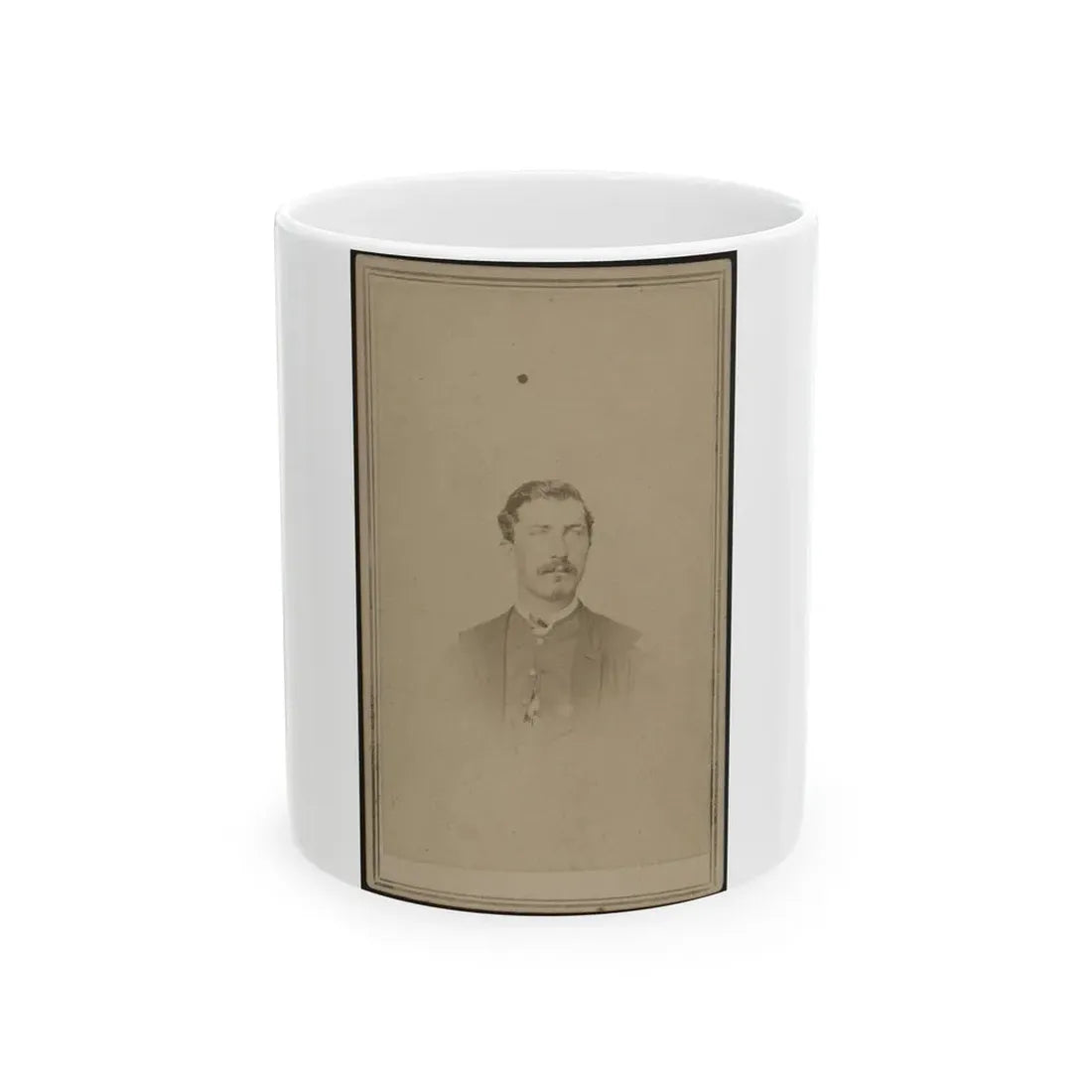 Lt. James Watkins Mullery, Head-And-Shoulders Portrait, Facing Slightly Right, Wearing Military Uniform (U.S. Civil War) White Coffee Mug 11oz - Go Mug Yourself