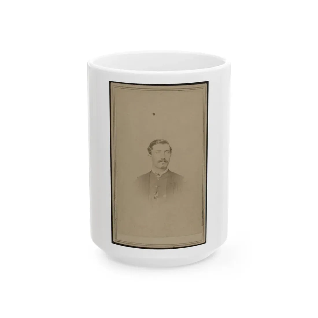 Lt. James Watkins Mullery, Head-And-Shoulders Portrait, Facing Slightly Right, Wearing Military Uniform (U.S. Civil War) White Coffee Mug 15oz - Go Mug Yourself