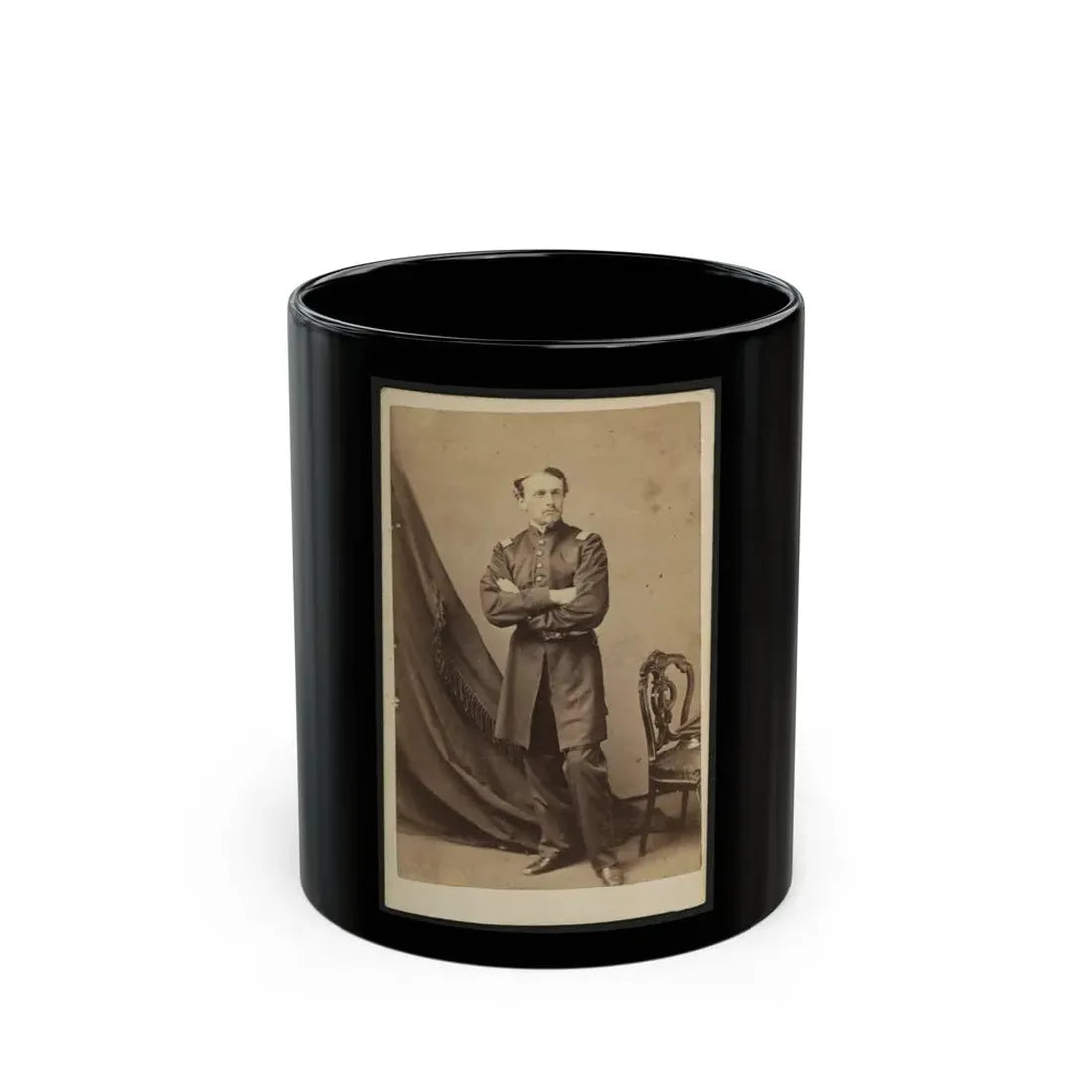 Lt. Robert G. Shaw, Standing, Facing Front (U.S. Civil War) Black Coffee Mug 11oz - Go Mug Yourself