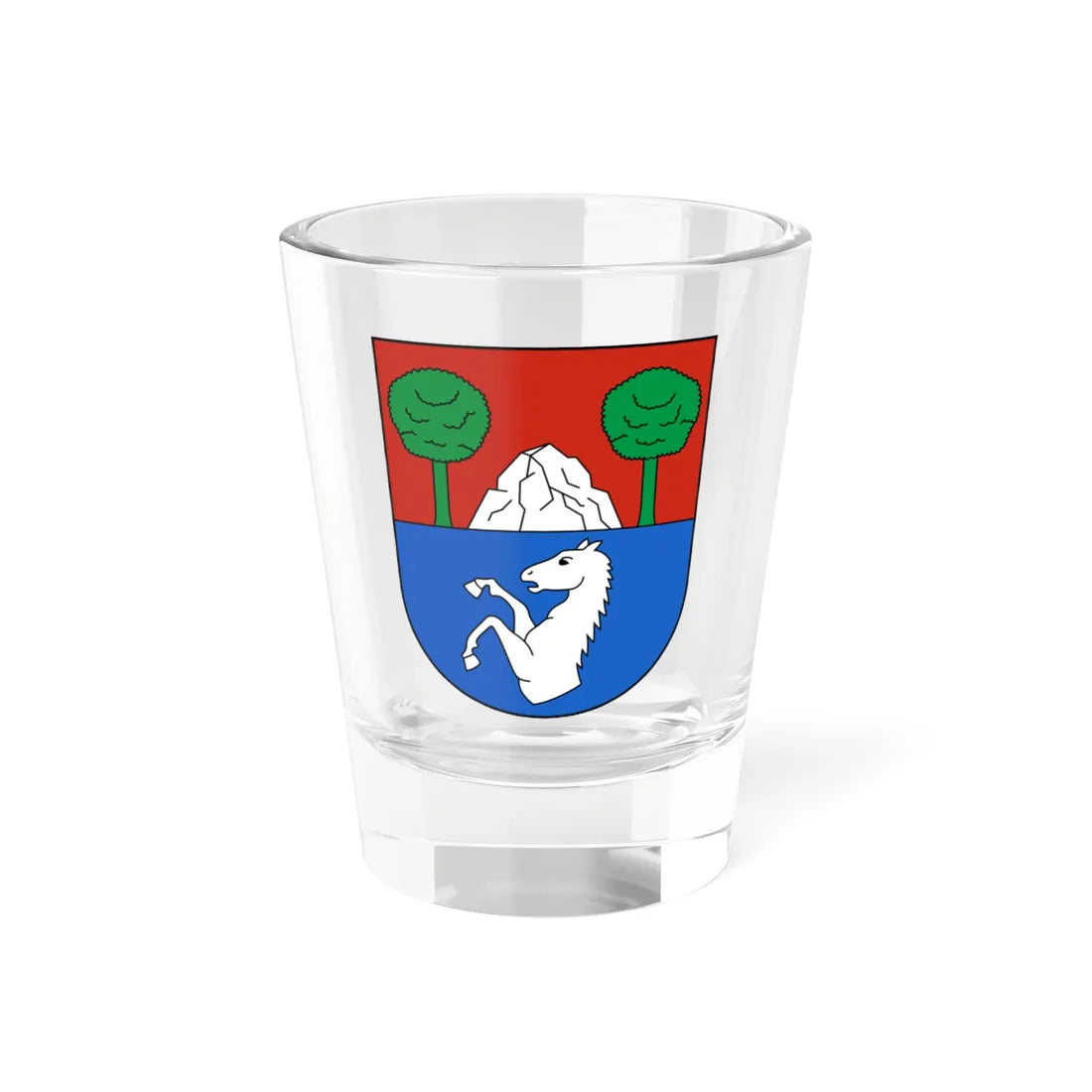 LüterswilGächliwil-blazon (Switzerland) (Coat of Arms) Shot Glass 1.5oz 1.5oz - Go Mug Yourself