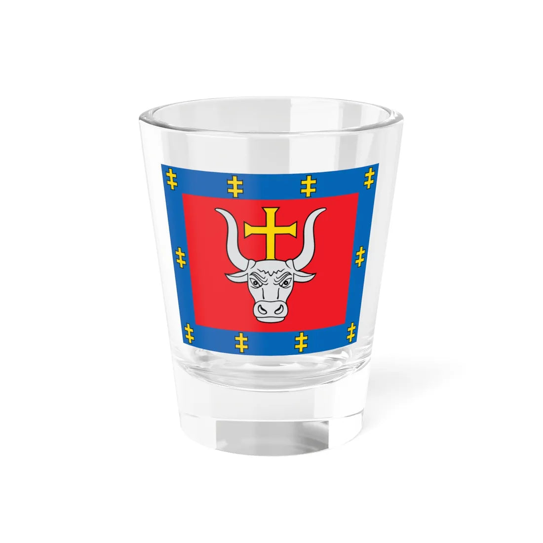 LTU Kauno apskritis flag (Lithuania) Shot Glass 1.5oz 1.5oz - Go Mug Yourself