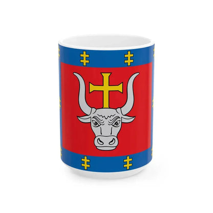 LTU Kauno apskritis flag (Lithuania) White Coffee Mug 15oz - Go Mug Yourself