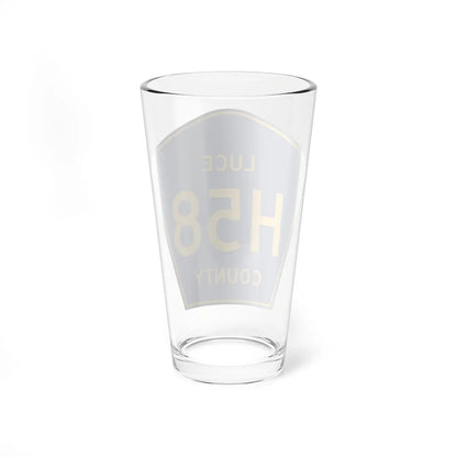 Luce County H-58 (Michigan) (Road Sign) Pint Glass 16oz - Go Mug Yourself