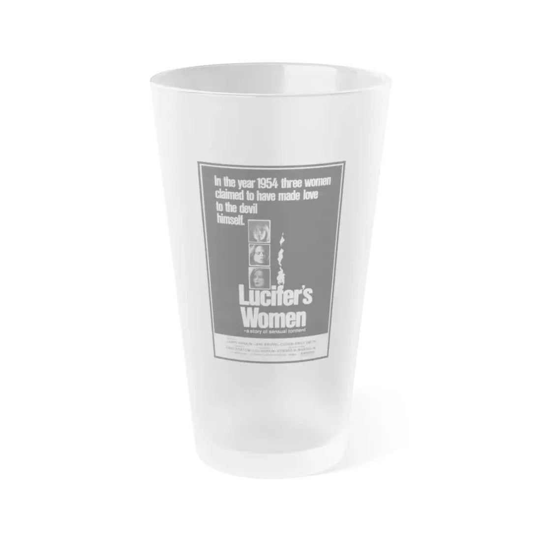 LUCIFER'S WOMEN 1974 Movie Poster - Frosted Pint Glass 16oz Default Title - Go Mug Yourself